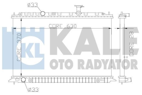 KIA радіатор охолодження Rio II 1.4/1.6 05- Kale 359100