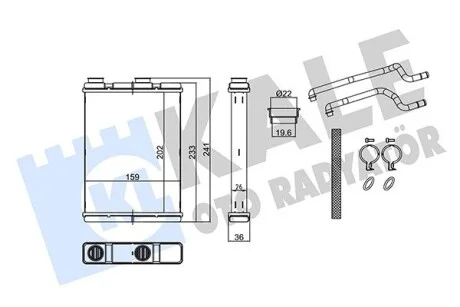 KALE NISSAN Радіатор опалення QASHQAI II 13- Kale 359125