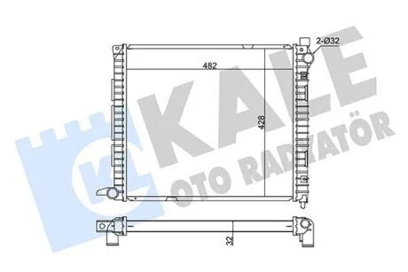 KALE LANDROVER Радиатор охлаждения Freelander 2.0DI 98- Kale 359400