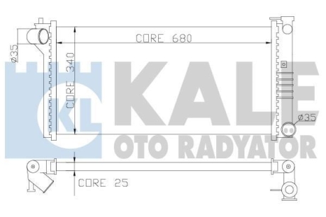 MAZDA Радіатор охолодження двиг. Mazda 626 IV,V 1.8/2.0 91- Kale 359600