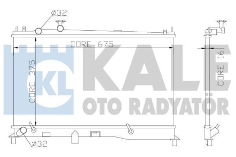Радіатор охолодження Mazda 6 OTO RADYATOR Kale 360000