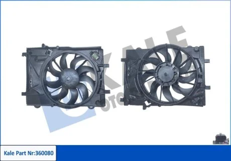 KALE CHEVROLET Вентилятор радіатора (з дифузором) AVEO 1.2, 1.4 11- Kale 360080