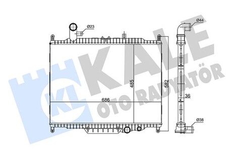 LAND ROVER радіатор охолодження двигуна (485*686*36) DISCOVERY IV 3.0 TD 4x4 Kale 360165