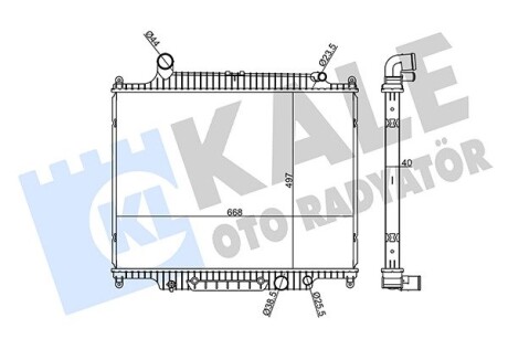 LAND ROVER Радіатор охолодження двиг. RANGE ROVER 3.6 06-12, RANGE ROVER SPORT 3.6 06-13 Kale 360170