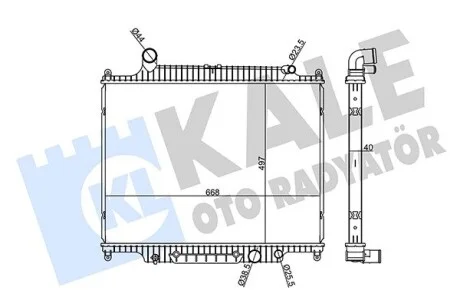 KALE LAND ROVER Радіатор охолодження двиг. RANGE ROVER 3.6 06-12, RANGE ROVER SPORT 3.6 06-13 Kale 360170
