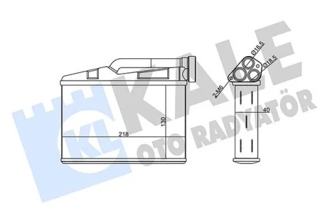 Радиатор отопителя BMW 5 E39 (96-), X5 E53 (00-) Kale 360185