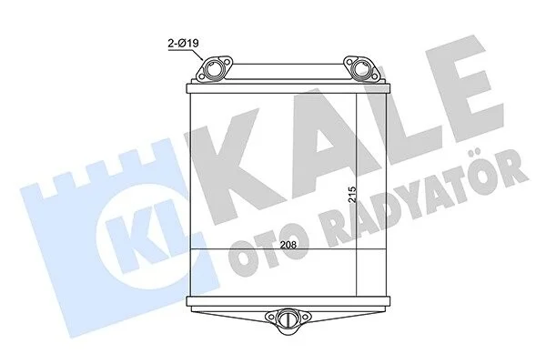 KALE DB Радіатор опалення салону (215*208*45) W126, C126 Kale 360195 (фото 1)