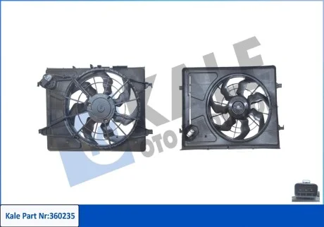 Вентилятор охлаждения радиатора с кожухом Hyundai Elantra IV, I30 KALE OTO RADYATOR Kale 360235