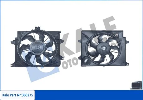 KALE HYUNDAI Вентилятор радіатора (з дифузором) i30 11-, KIA Kale 360275