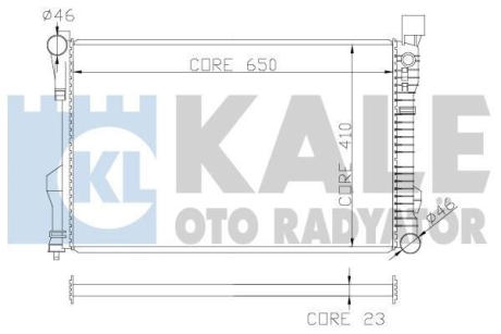 DB Радиатор охлаждения W203 1.8/5.5 00- Kale 360600