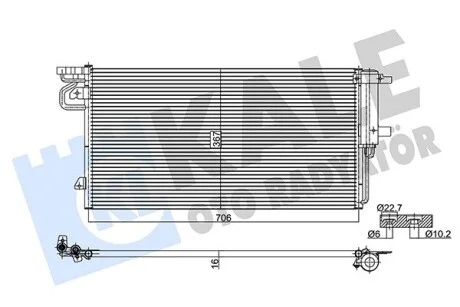 Радиатор кондиционера Ford C-Max II, Focus III, Grand C-Max, Kuga II KALE OTO RADYATOR Kale 361295