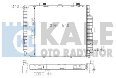 DB радіатор охолодження W210 3.0D/TD 95- Kale 361500