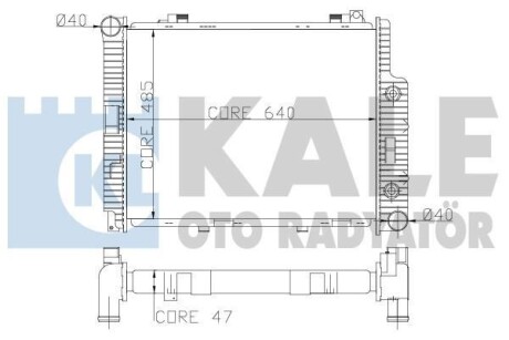 DB Радіатор охолодження W210 2.9TD 96- Kale 361600