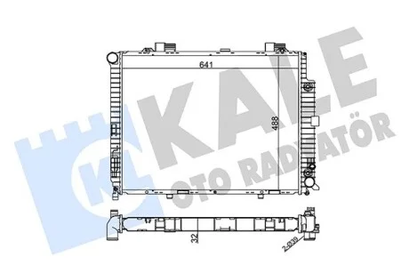KALE DB Радіатор охолодження W210 2.9TD 96- Kale 361600