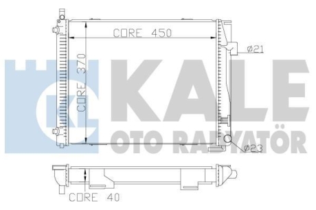 DB радіатор охолодження W124 2.8/3.6 85- Kale 361900