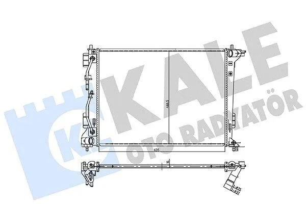 Радіатор охолодження двигуна (паяний) Hyundai Tucson (15-), iX35 (09-)/KIA Sportage (15-) 1.6i, 2.0i KALE OTO RADYATOR Kale 361980 (фото 1)