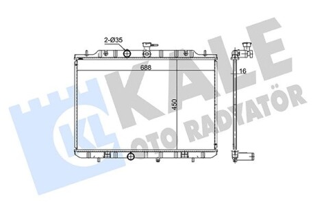 Радиатор охлаждения двигателя (паяный) Nissan X-Trail II (07-) OTO Kale 362330