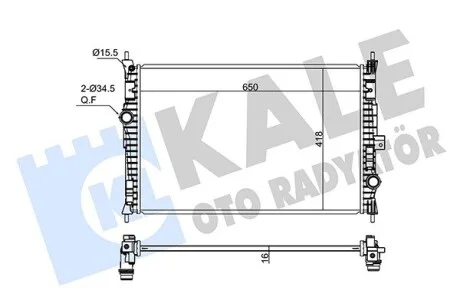 Радіатор охолодження Citroen Berlingo, C4 KALE OTO RADYATOR Kale 362345