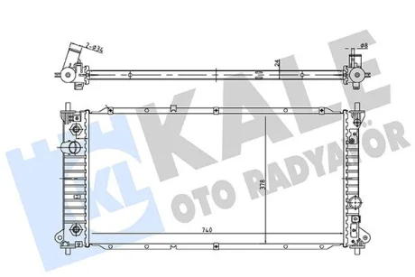 Радиатор охлаждения двигателя (паяный) SsangYong Actyon II, Korando (10-) АКПП (Kale 362350