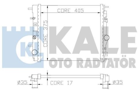 MITSUBISHI Радиатор охлаждения Colt IV,Lancer V 1.3/1.6 92- Kale 362500