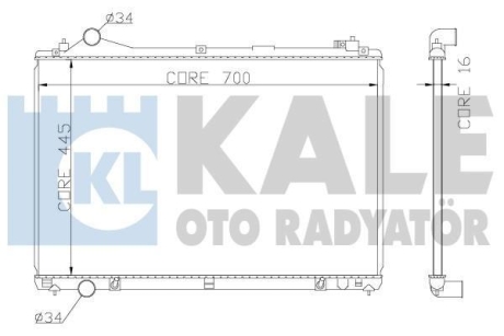 NISSAN радіатор охолодження Pathfinder 3.3 97- Kale 362600 (фото 1)