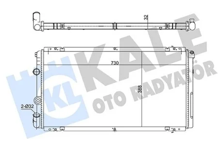 KALE RENAULT радіатор охолодження Master II,Opel Movano,Nissan 1.9dCi/2.8dCi/DTi 00- Kale 362735