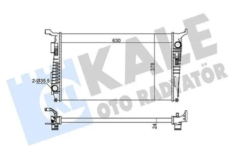 KALE RENAULT Радіатор сист. охолодження Duster 1.5dCi 11- Kale 363155