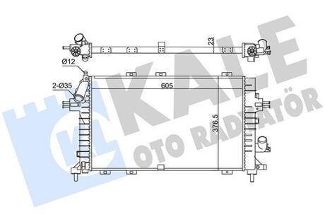 OPEL Радіатор охолодження Astra H 1.3/1.9CDTI Kale 363165