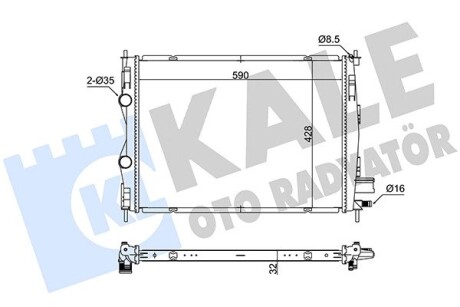 NISSAN Радіатор охолодження двиг. QASHQAI / QASHQAI +2 I 1.5 dCi 06- Kale 363180