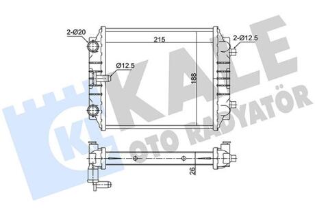 AUDI Радіатор системи охолодження двигуна SEAT, SKODA, VW Kale 363190