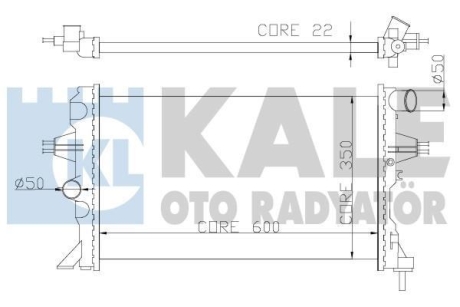 OPEL радіатор охолодження Astra G,Zafira 1.4/2.2 Kale 363500 (фото 1)