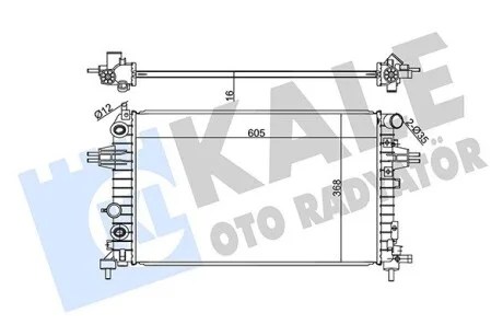 KALE OPEL радіатор охолодження Astra H,Zafira B 1.2/1.8 Kale 364200