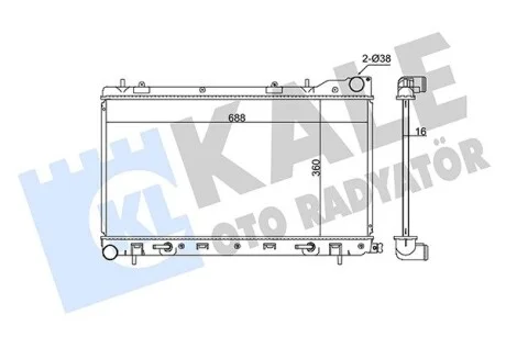 KALE SUBARU радіатор охолодження Forester 2.0/2.5 02- Kale 364900