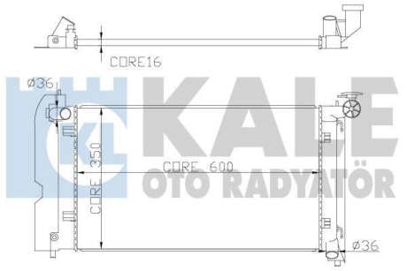 TOYOTA радіатор охолодження з АКПП Avensis,Corolla 1.4/1.8 01- Kale 366800 (фото 1)