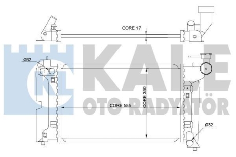 TOYOTA радіатор охолодження Avensis,Corolla 1.4/1.8 01- Kale 366900