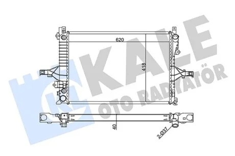 KALE VOLVO Радіатор охолодження S60 I,S80 I,V70 II,XC70 2.0/3.0 99- (з АКП) Kale 367200