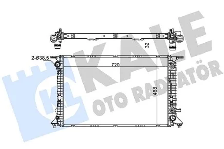 KALE VW радіатор охолодження Audi A4/5,Q5 2.7TDI/3.0 Kale 367700