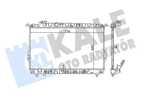 Радиатор охлаждения Hyundai Sonata IV, Xg KALE OTO RADYATOR Kale 369300