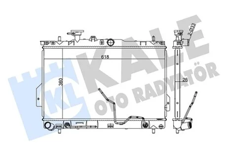 KALE HYUNDAI Радиатор охлаждения Matriz 1.5CRDi/1.8 01- Kale 369700