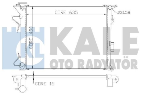 Радиатор охлаждения Hyundai Grandeur, Sonata V, Kia Magentis OTO RADYATOR Kale 369800