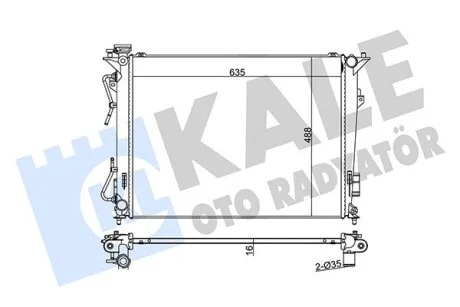 Радиатор охлаждения Hyundai Grandeur, Sonata V, Kia Magentis KALE OTO RADYATOR Kale 369800