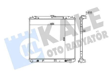 KALE NISSAN Радиатор охлаждения Navara,Pathfinder 2.5dCi 05- Kale 370600