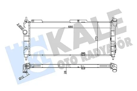 KALE OPEL Радиатор охлаждения Combo,Corsa B 1.2/1.6 Kale 371100
