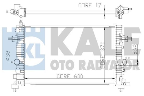 OPEL радіатор охолодження Astra H,Zafira B 1.6/1.8 Kale 371200