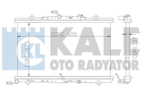 OPEL Радиатор охлаждения Astra H 1.3/1.9CDTI Kale 371300