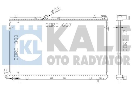HYUNDAI Радиатор охлаждения Coupe,Lantra II 1.5/2.0 96- Kale 372400