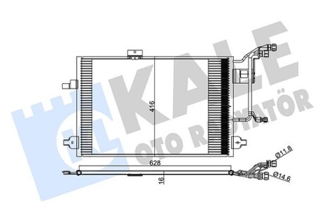 VW Радіатор кондиціонера (конденсатор) Audi A6 97- Kale 375500