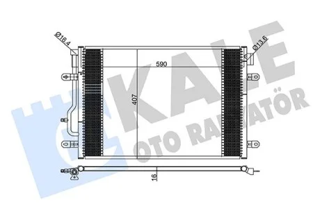 KALE VW Радіатор кондиціонера (конденсатор) Audi A4/6 00- Kale 375700