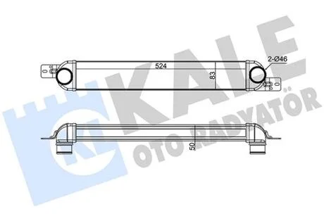 KALE OPEL Інтеркулер MERIVA A 1.3, 1.7 03- Kale 375725