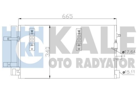 Радіатор кондиціонера Audi A4, A5, A6, A7, Q5 OTO RADYATOR Kale 375800
